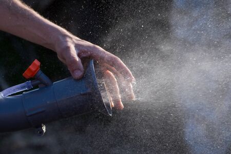 Water splash from automizer,Agricultural atomizer spraying pesticides