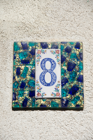 Door Number Signs in Murano,Venetia , , Italy , 2019  Nr.8の写真素材