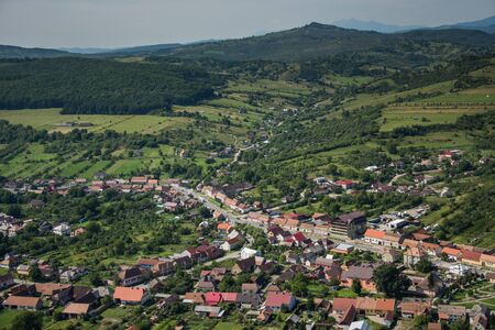 ROMANIA Bistrita view from the plane,Livezile,august 2019