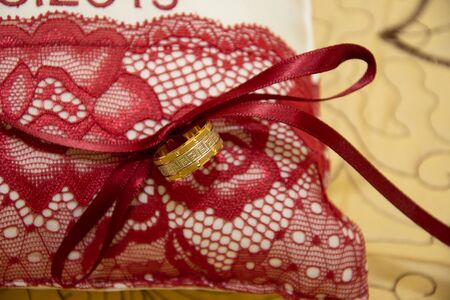 Beautiful wedding ring  K18 gold wedding ringのeditorial素材