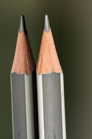 white gray pencil in high resolution isolated on black backgroundの写真素材