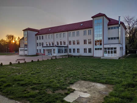 Bistrita, Liviu Rebreanu new  High School , Romania,2020のeditorial素材