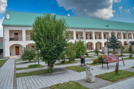 Bistrita,Romania,the courtyard of the COUNTY museum 2020