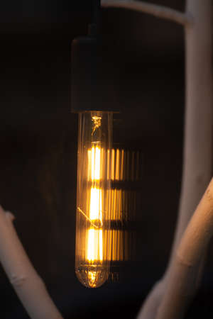 modern Glowing light bulb filament