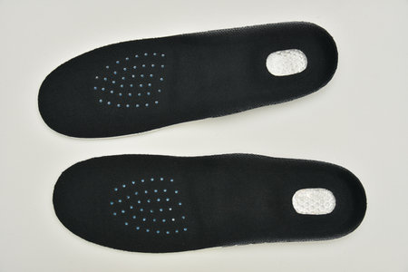 black  soles with ventilation holes, detail,