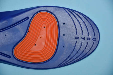 blue Massaging Gel Advanced Insoles,backの写真素材
