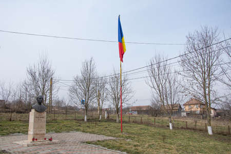 The statue of Cardinal Iuliu Hossu from MilaÅŸ. Bistrita, Romania, 2020