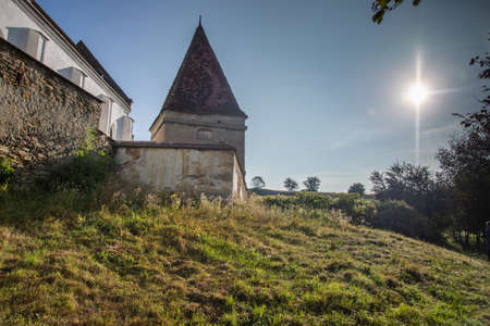 The fortified church in SenereuÈ, Romania, 2020, September,Towerのeditorial素材