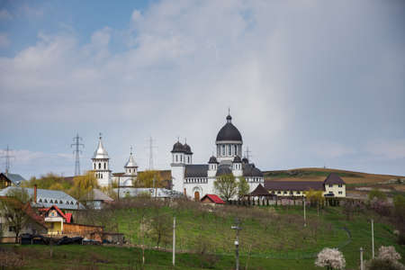 Dumbrava Monastery, Alba, ROMANIA, 2021, the courtyard of the monastery