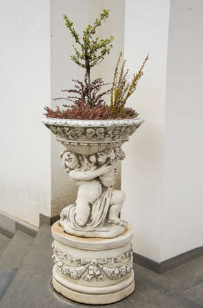 flower stand at Dumbrava Monastery, Alba, ROMANIA, 2021の写真素材