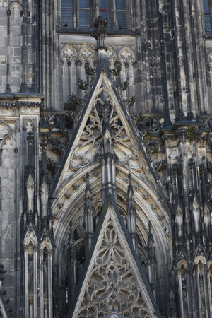 architecture of Cologne Cathedral, Cologne, Germany, 2017, detailのeditorial素材