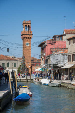 Bell Tower in Murano Venice,Italy,2019,marchのeditorial素材