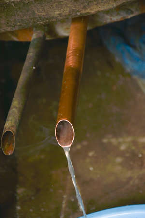 copper pipe at an alcohol boiler in Bistrita, Romaniaの写真素材