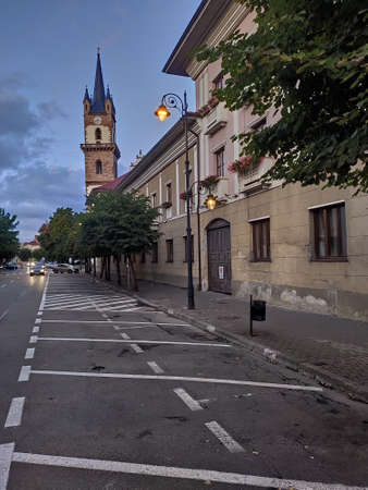 Gheorghe Sincai Street Romania  Bistrita  ,   2021, august , Evangelical Church