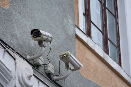 CCTV camera  system in Cluj,Romania ,august,2021の写真素材