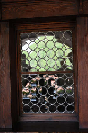 old window in Bran Castle from BRASOV, ROMANIA, May, 2017のeditorial素材