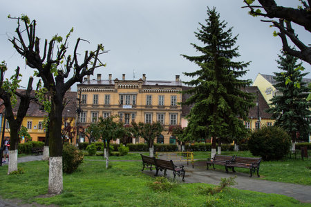 In the park in Sighisoara 2017, Romaniaのeditorial素材
