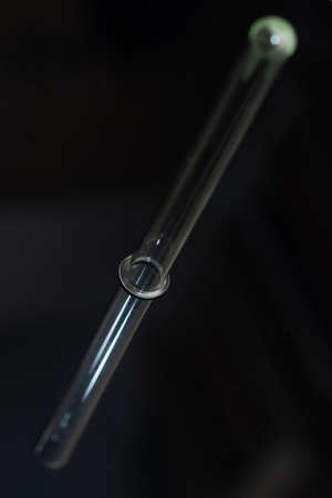 a glass test tube for chemical studiesの写真素材