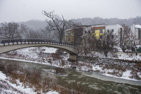 Romania ,Bistrita ,Bistrita River ,december 2021のeditorial素材
