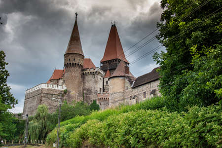 ROMANIA , Corvin Castle in Hunedoara, july 2021 Transylvania,のeditorial素材