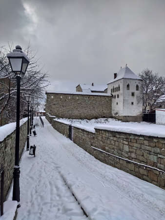 Coopers Tower in january    ,Romania Bistrita 2022  Turnul Dogarilorのeditorial素材