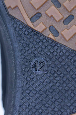 black summer shoes, Breathable Shoes number 42, sole detailの写真素材