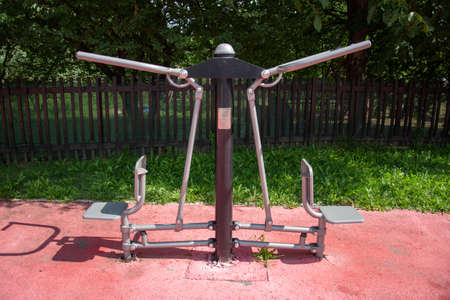surf fitness machine in the park in Prundu Bargaului, Romania, Bistrita, 2022
