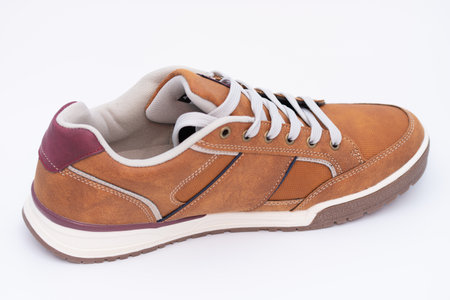 NEW sneakers sport shoe , stitching detail on sport shoesの写真素材