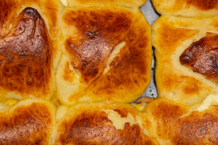 pie with cow's cheese and yogurt, detail