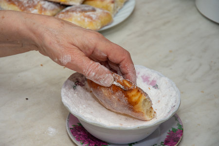 homemade crullers cheeses with raisins ,branzoici