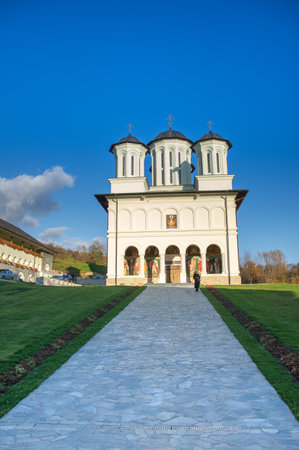 New  Orthodox monastery of nuns from Salva, Built in 1994,BistriÈ›a.Romania Image of October 2022