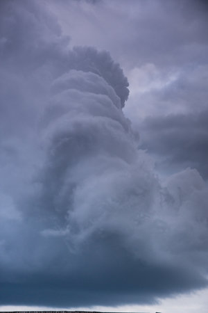 Clouds. Stormy Cloudscape - Stormy Day in Romania, Bistritaの写真素材