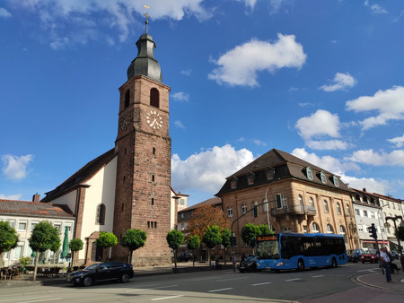 Johanneskirche in Pirmasens ,Tower Church.Germany  ,2023 Septemberのeditorial素材