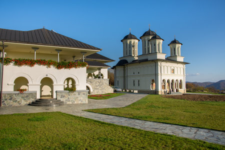 New  Orthodox monastery of nuns from Salva, Built in 1994,BistriÈ›a.Romania Image of October 2022