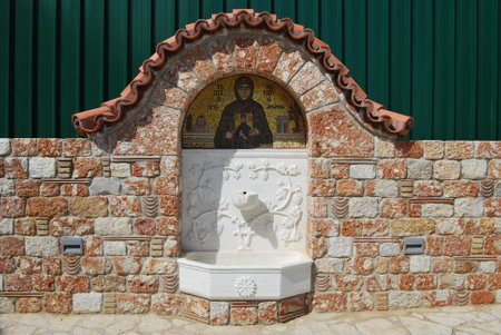 Monastery of Saint Ephrem the New, Nea Makri, Greece, Orthodox, travel,のeditorial素材