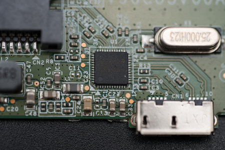 Electronic circuit with processor on board