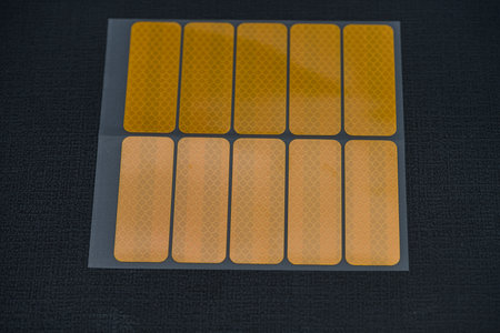 High Visibility Reflective Orange Safety Labels - Waterproof, Reflective Prism, Strong Adhesive...