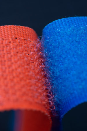 Velcro type slim band  fluffy velvet  , fastening systemの写真素材