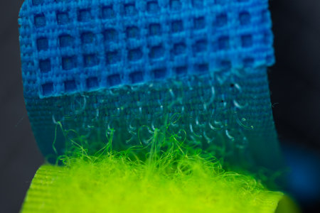 Velcro type slim band  fluffy velvet  , Velcro fastening systemの写真素材