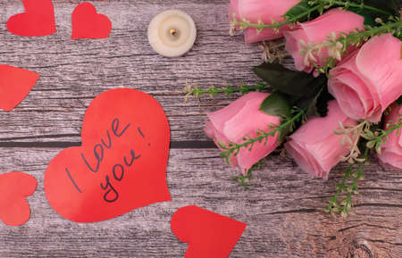 valentine, love card with roses