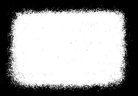 Abstract frame resource with black paint splatter texture, black ink splatter. Grungy grunge texture. Real paint splatter, splashed with spray paintのイラスト素材