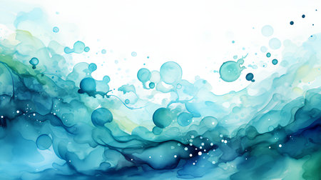 Abstract background with blue watercolor splashes. vector illustration EPS10の素材