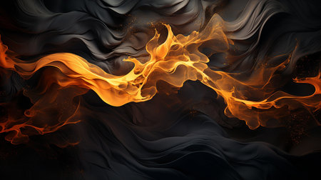 Abstract background with fire flames. 3d rendering, 3d illustration.の素材