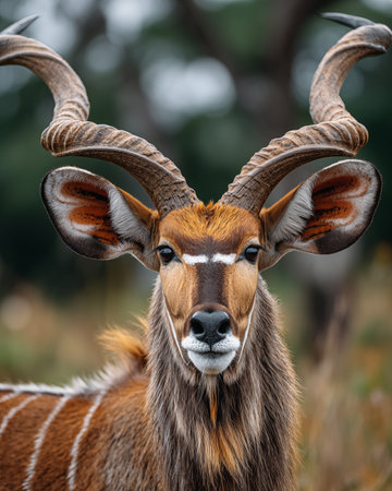 Male Kudu antelope (Tragelaphus strepsiceros)の素材