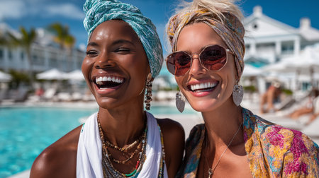 Christmas and New Year greeting card mockup on white background. Top view, flat lay.の素材