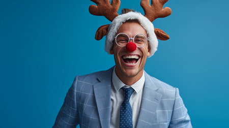 Green christmas background with baubles. 3d rendering.の素材