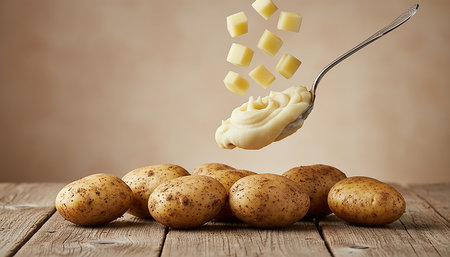 Fresh carrots with carrot juice falling from a spoon into the soil.の素材