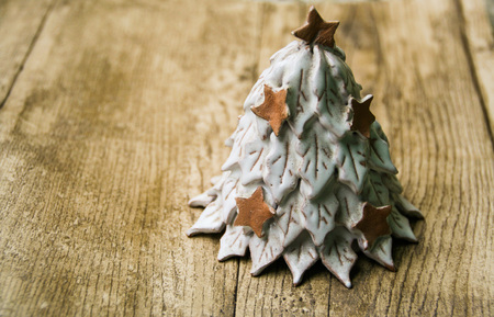 ceramic christmas treeの写真素材