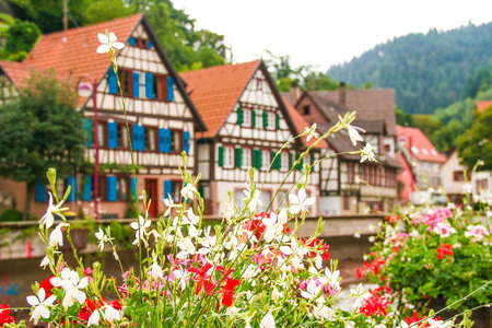 typical houses of black forest in Germany, Schiltachの写真素材