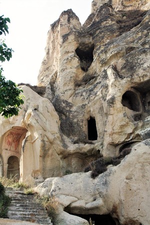 spectacular landscape, entirely sculpted by erosion, of  Göreme valley and its surroundings の写真素材